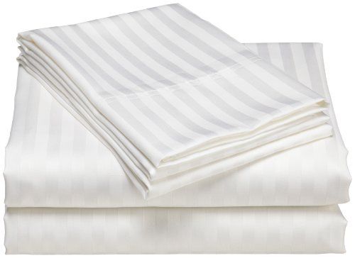 Bettlaken 160×240, Damast mit breiten Streifen