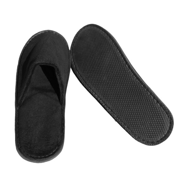 Schwarze Velours-Hotelschuhe 2